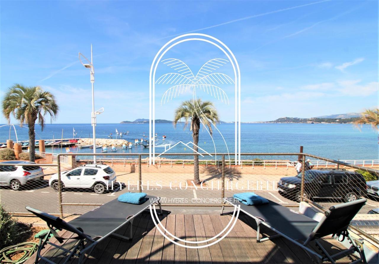 Villa Antoine Appartement Rdj Vue Mer Clim Wifi Parking Plage 50M La Garonne Le Pradet Ngoại thất bức ảnh