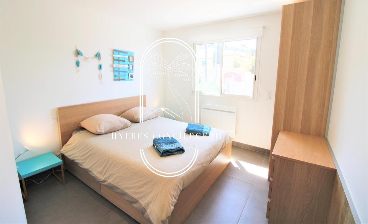 Villa Antoine Appartement Rdj Vue Mer Clim Wifi Parking Plage 50M La Garonne Le Pradet Ngoại thất bức ảnh