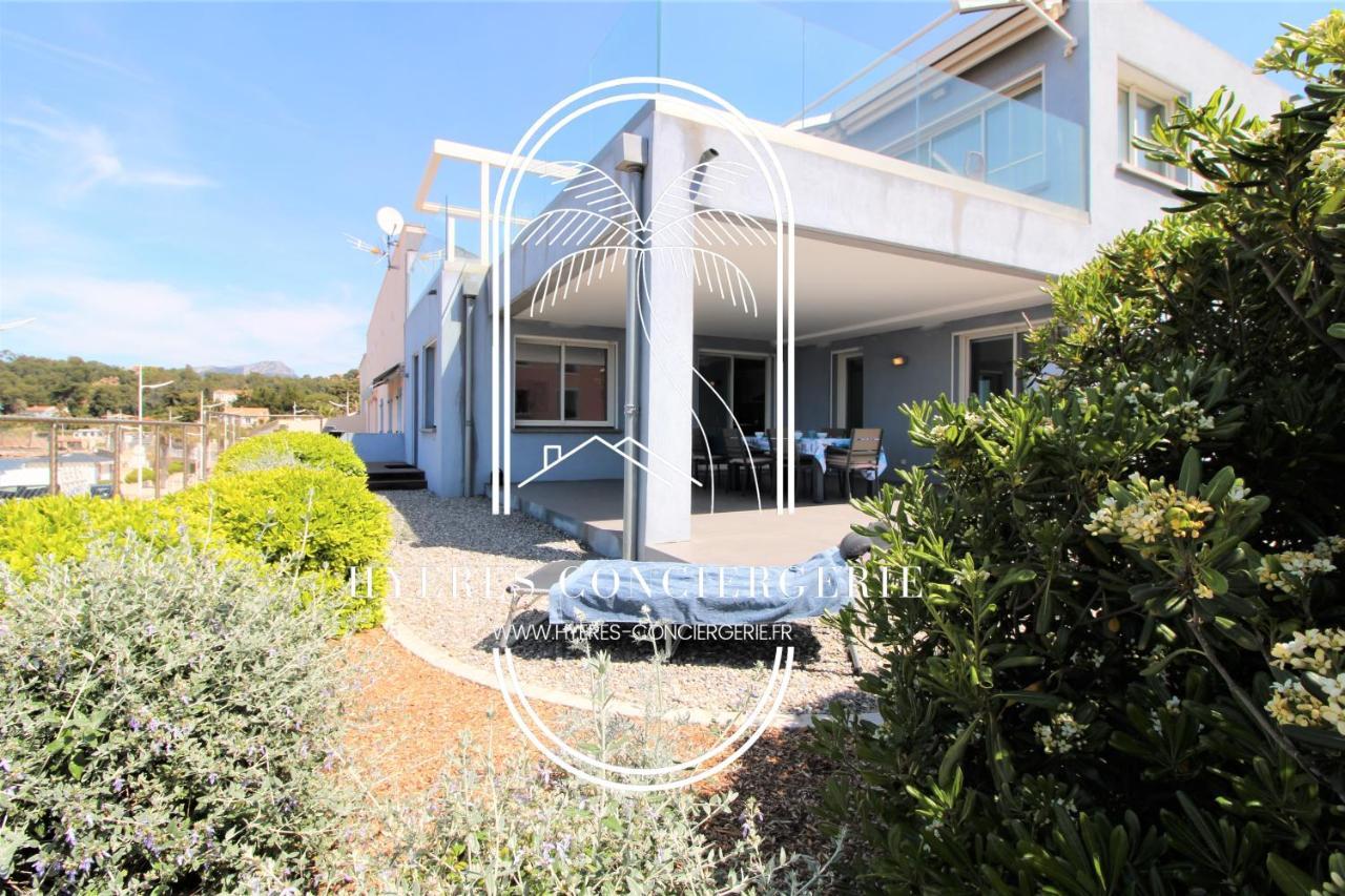Villa Antoine Appartement Rdj Vue Mer Clim Wifi Parking Plage 50M La Garonne Le Pradet Ngoại thất bức ảnh