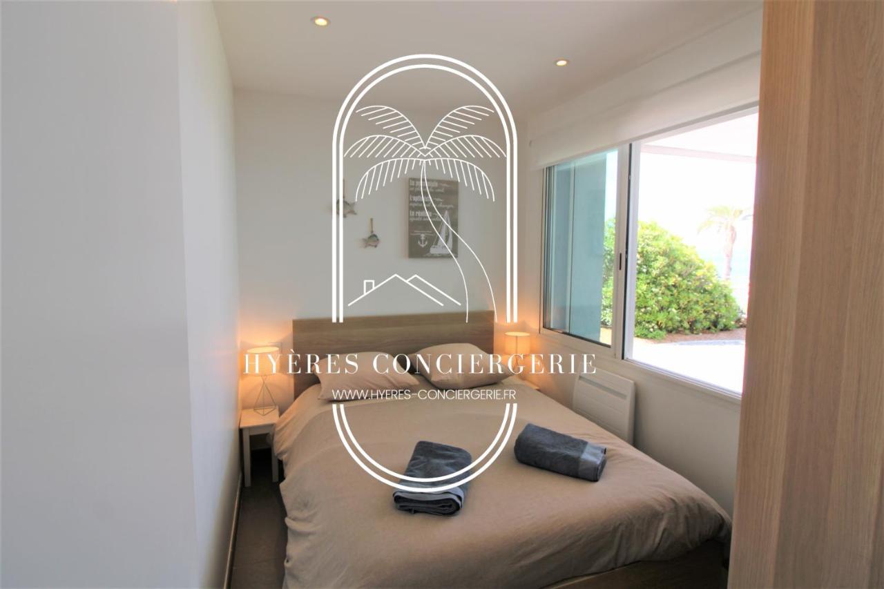 Villa Antoine Appartement Rdj Vue Mer Clim Wifi Parking Plage 50M La Garonne Le Pradet Ngoại thất bức ảnh